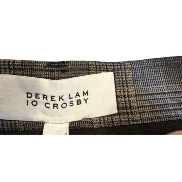 Derek Lam 10 Crosby Womens Gray Plaid Mini Skirt Size 12 Button & Zipper Closure - Picture 8 of 10